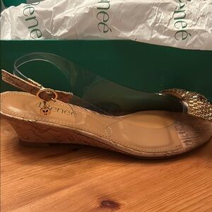 J.Renee Tan Wedge Shoes with Elegant Design